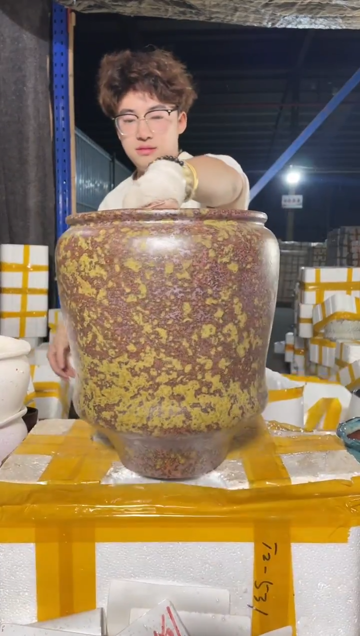 紫砂花盆宜兴紫砂粗陶花盆20-30