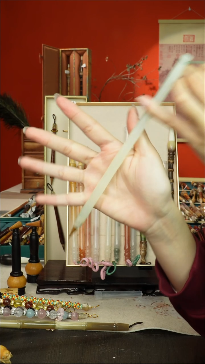 465号闪孤品高货毛笔链接 清水试笔 蘸墨不退