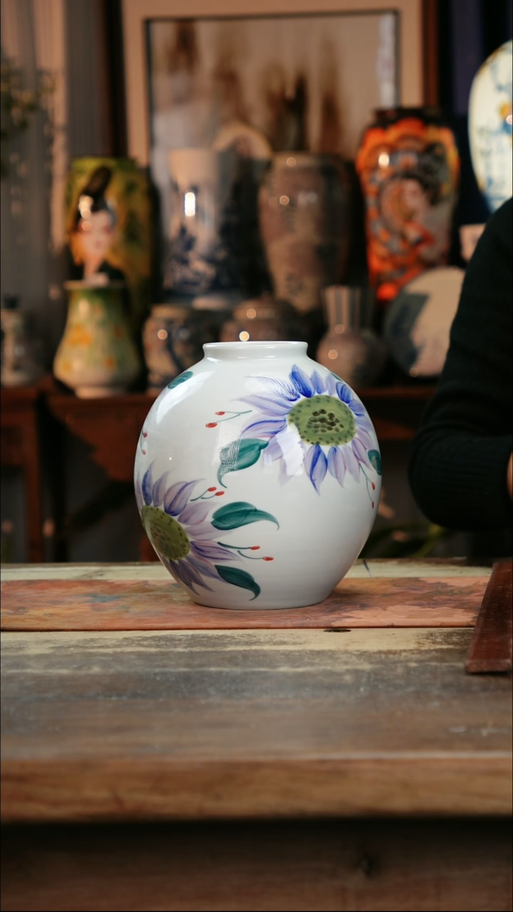 【闪购商品】瓷片景德镇纯手工釉下彩精品花瓶