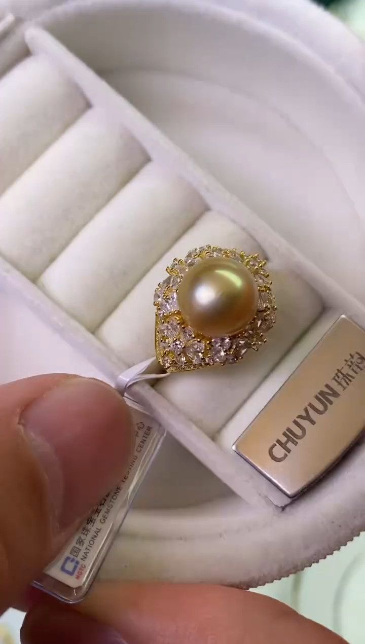 【闪购商品】海水珍珠戒指银S925镶嵌10-11