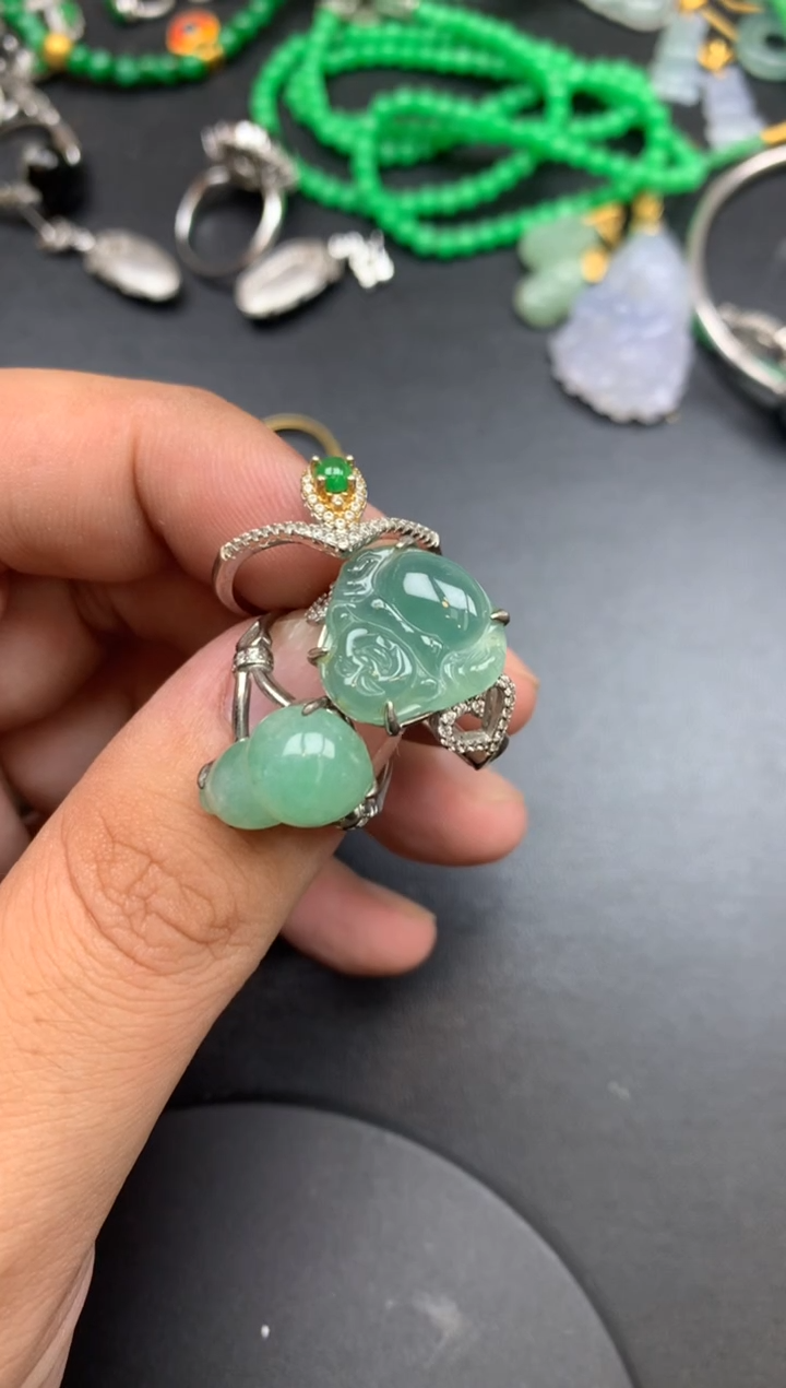 颈饰未镶嵌翡翠开***天善果商品不退不换