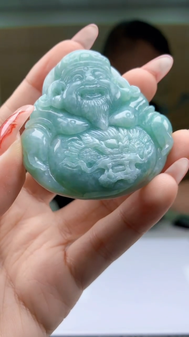 【闪购商品】定制翡翠未镶嵌4969ty-毛货挂件75