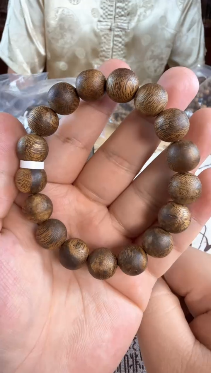 沉香手串奇楠沉香卡1.2圆珠单圈手串一条12g➕