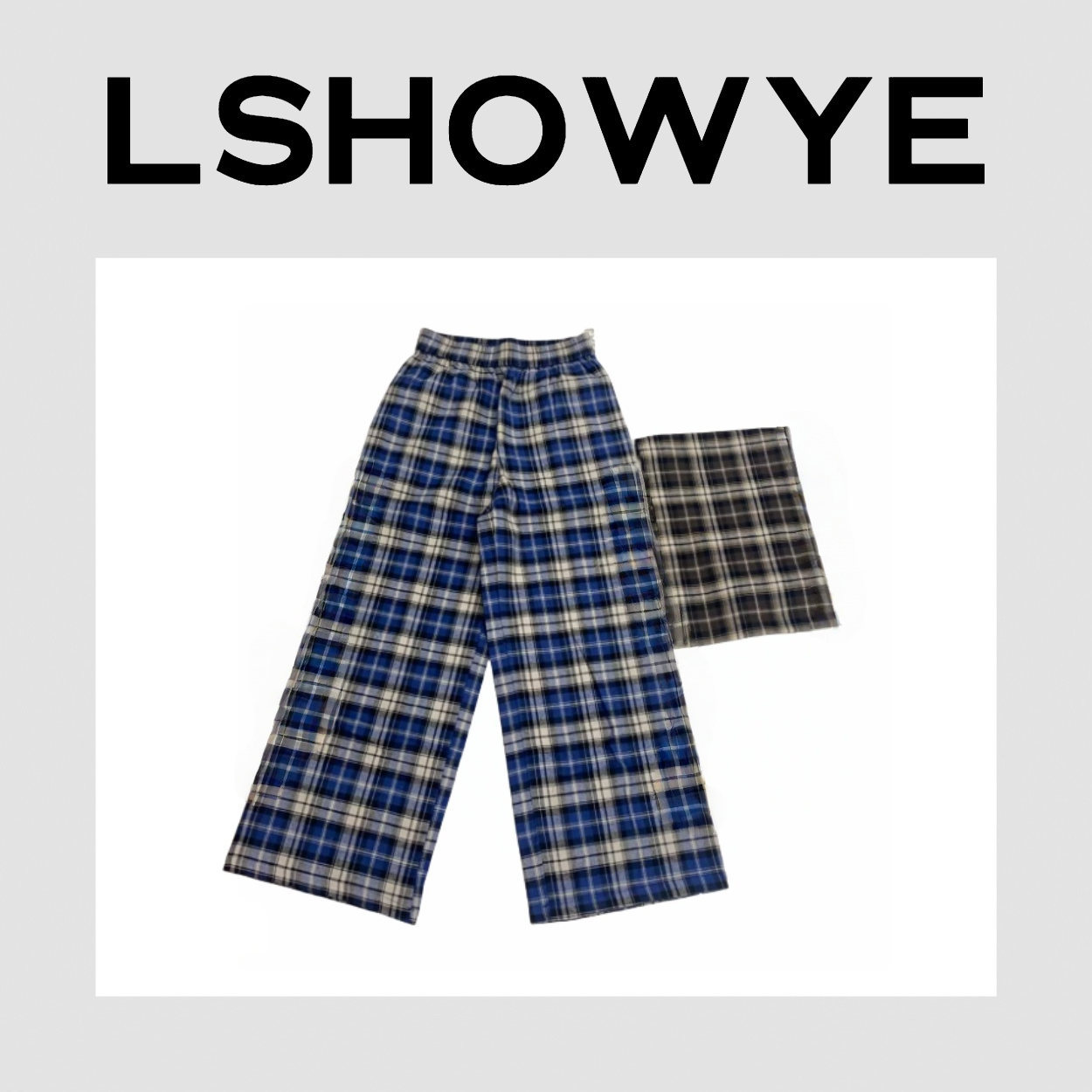 LSHOWYE｜格纹长裤BBK572