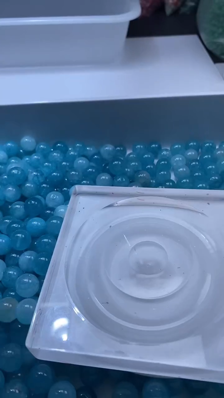 颈饰未镶嵌水晶W3292-蓝色碧玺12mm*4颗