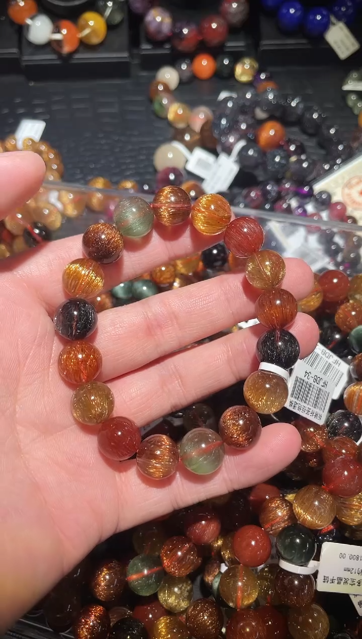 【闪购商品】水晶手链未镶嵌发晶多宝A12