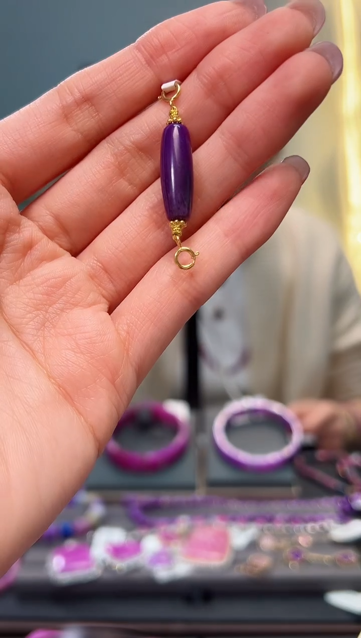 【闪购商品】苏纪石（舒俱来）吊坠(不含链)18K金镶嵌1