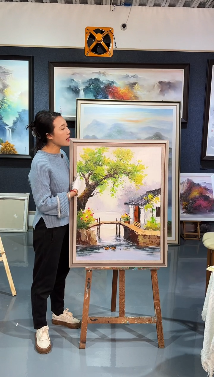 【闪购商品】油画104号 60*80 水乡-手绘油画