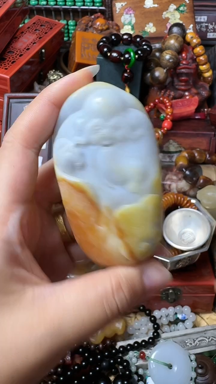 未镶嵌和田玉把件主播推荐：一物一拍，讲解为准！