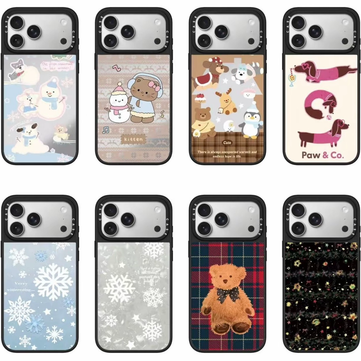 【冬日玩偶系列】CASE适用苹果17ProMax镜面防摔可爱卡通手机壳