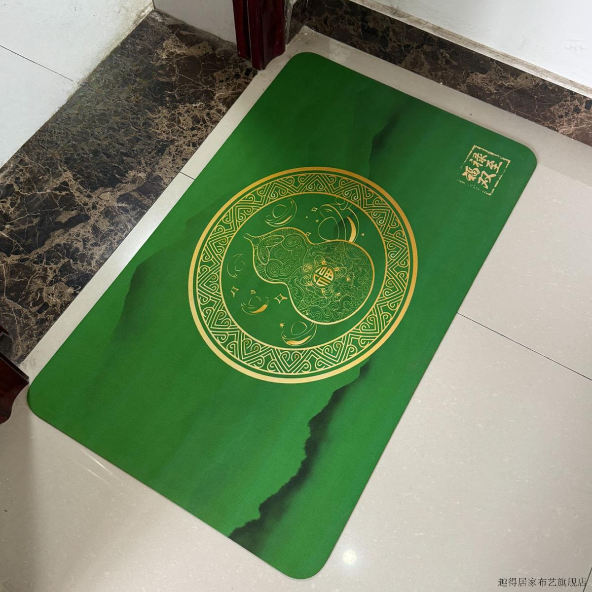 【老师推荐】卫生间厨房硅藻泥防滑地垫绿色入户地垫
