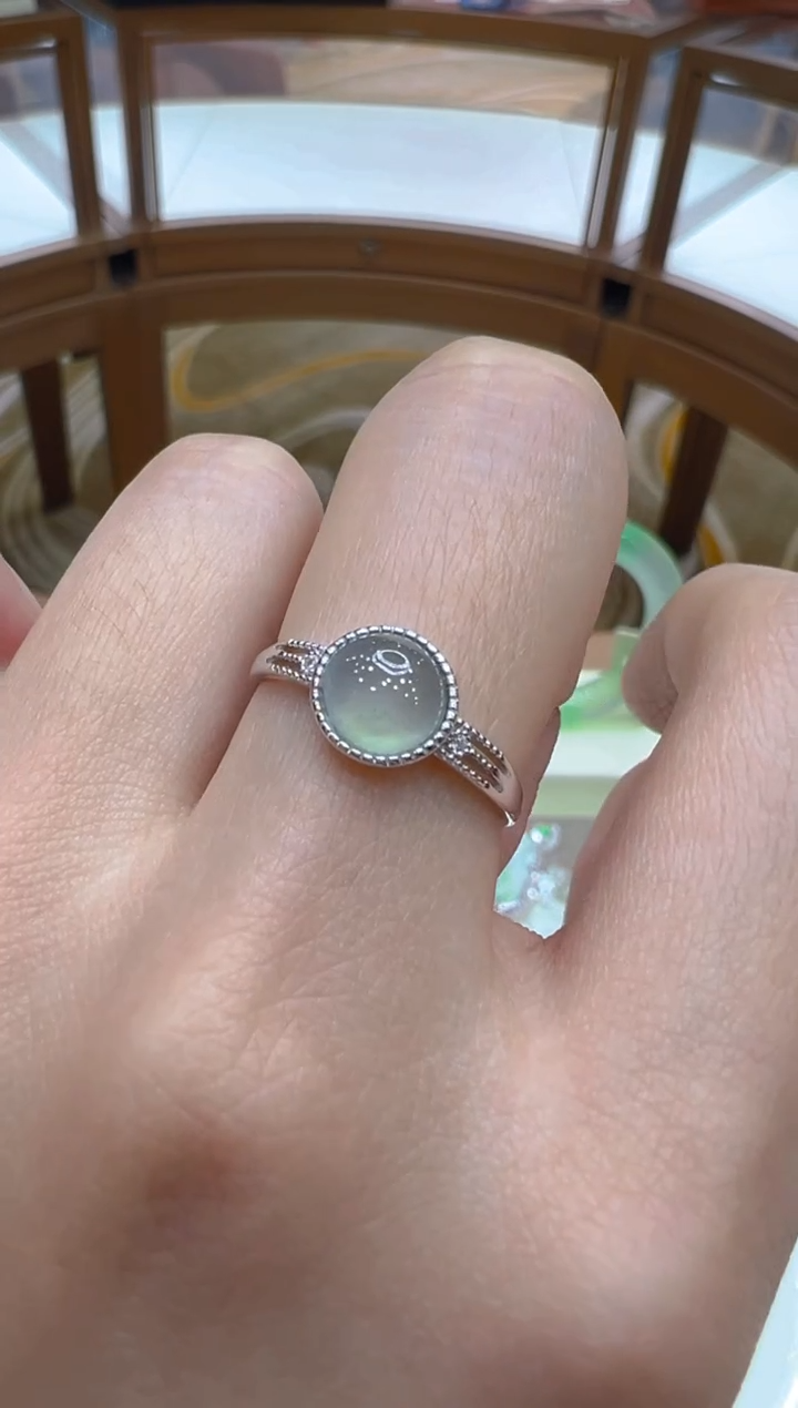银S925镶嵌戒指翡翠多样性团购发一件