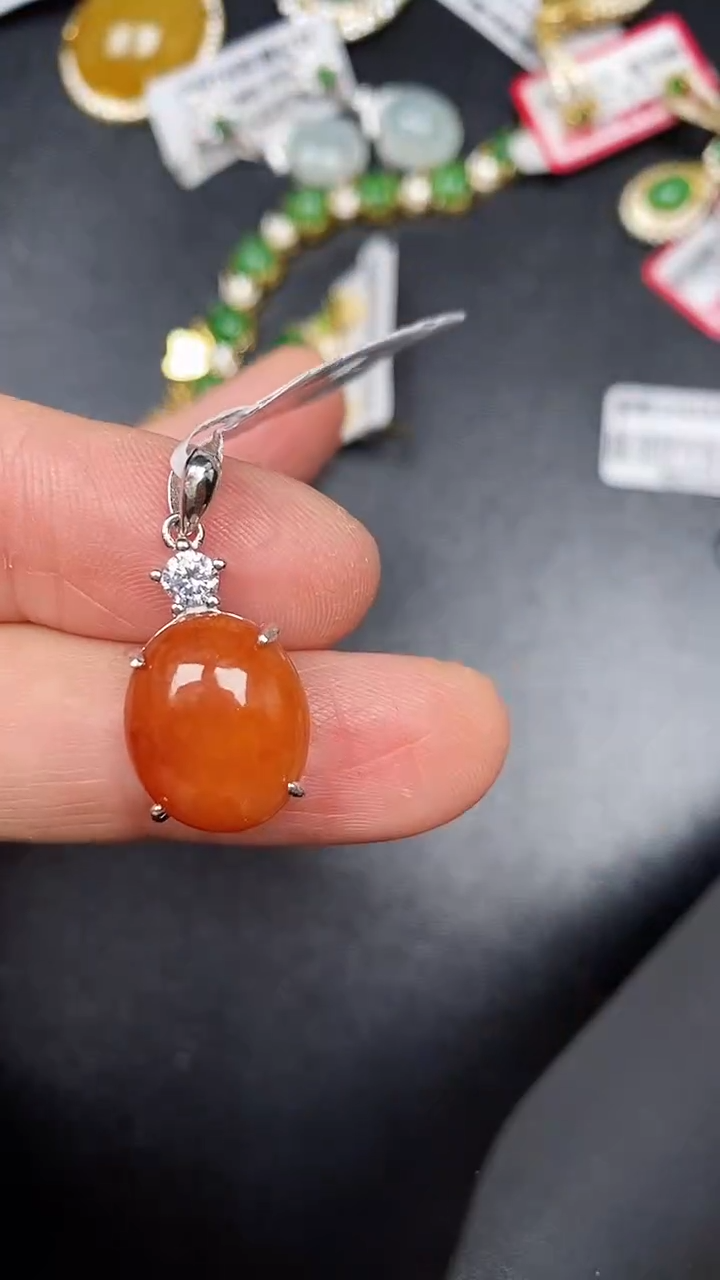 银S925镶嵌戒指翡翠7800