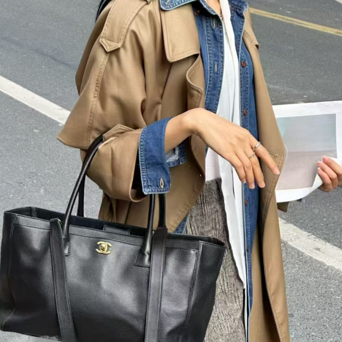 95新 Chanel/香奈儿 黑金 Cerf /单肩包 黑金 找款