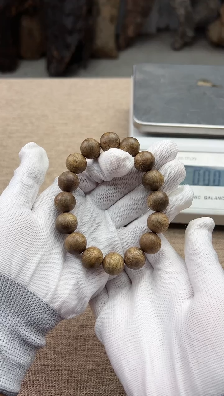 【闪购商品】沉香手串天然野木心油1.4圆珠单圈手串多样性发一