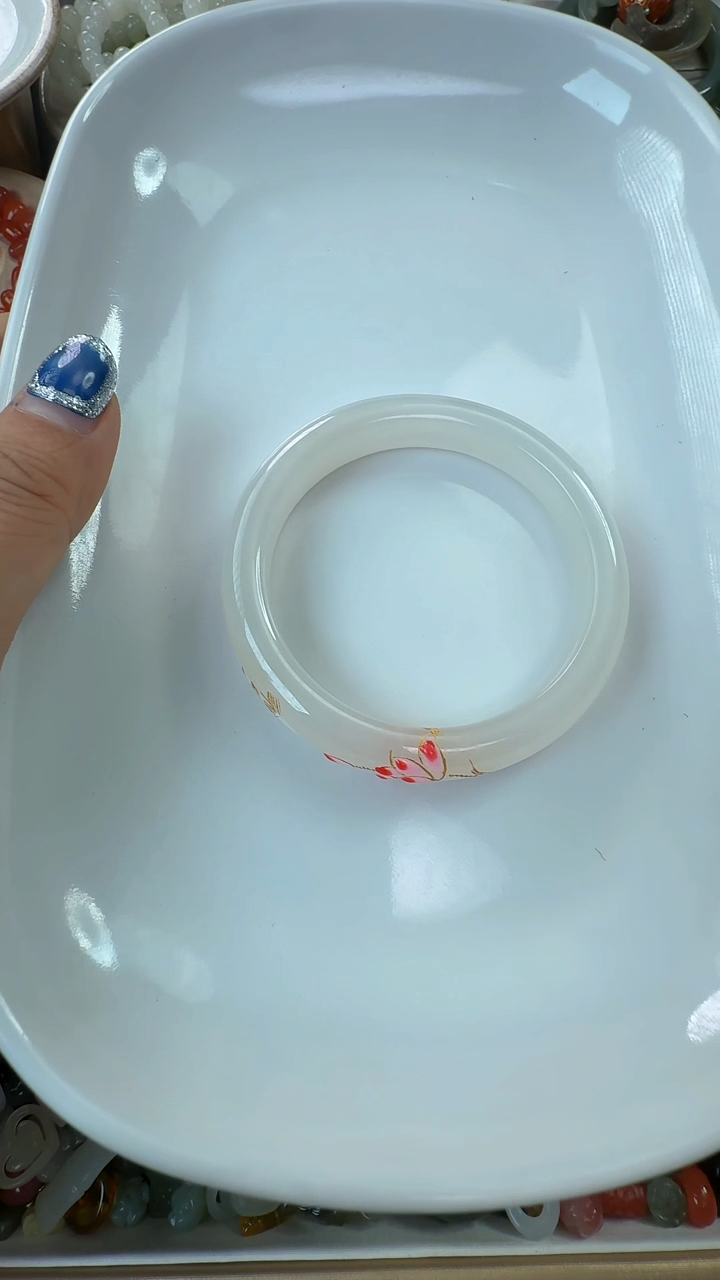 未镶嵌手镯和田玉书**虫A214一个