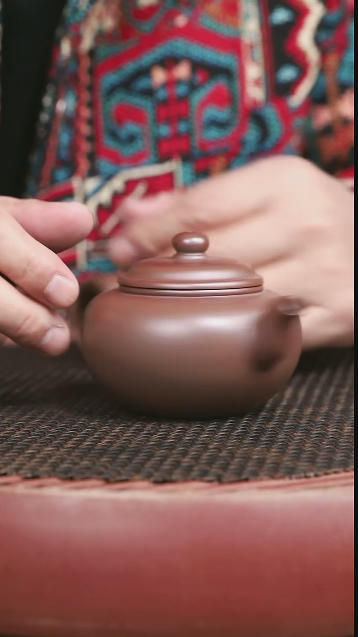 茶壶紫砂5号柴烧扁樱200CC