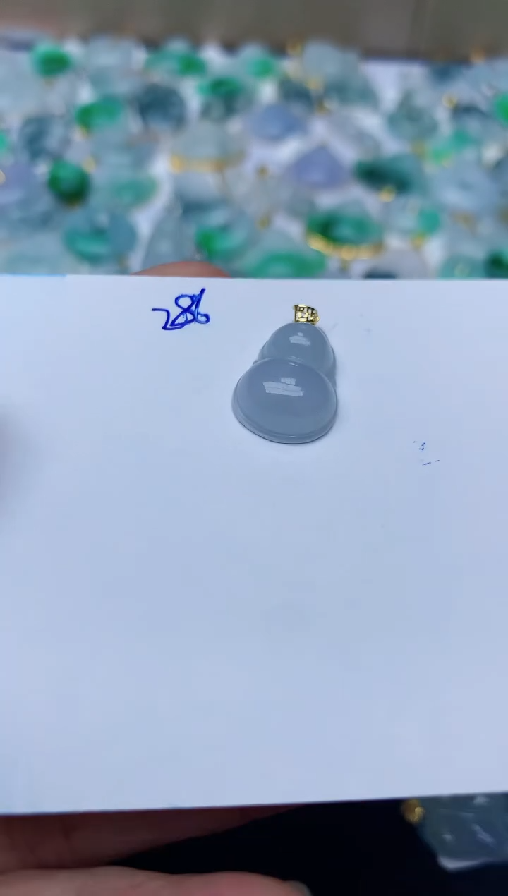 【闪购商品】翡翠颈饰18K金镶嵌天然翡翠A货