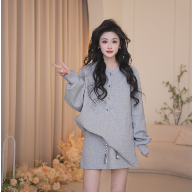 Basic House/百家好春季时尚气质显瘦小众休闲百搭套装M272