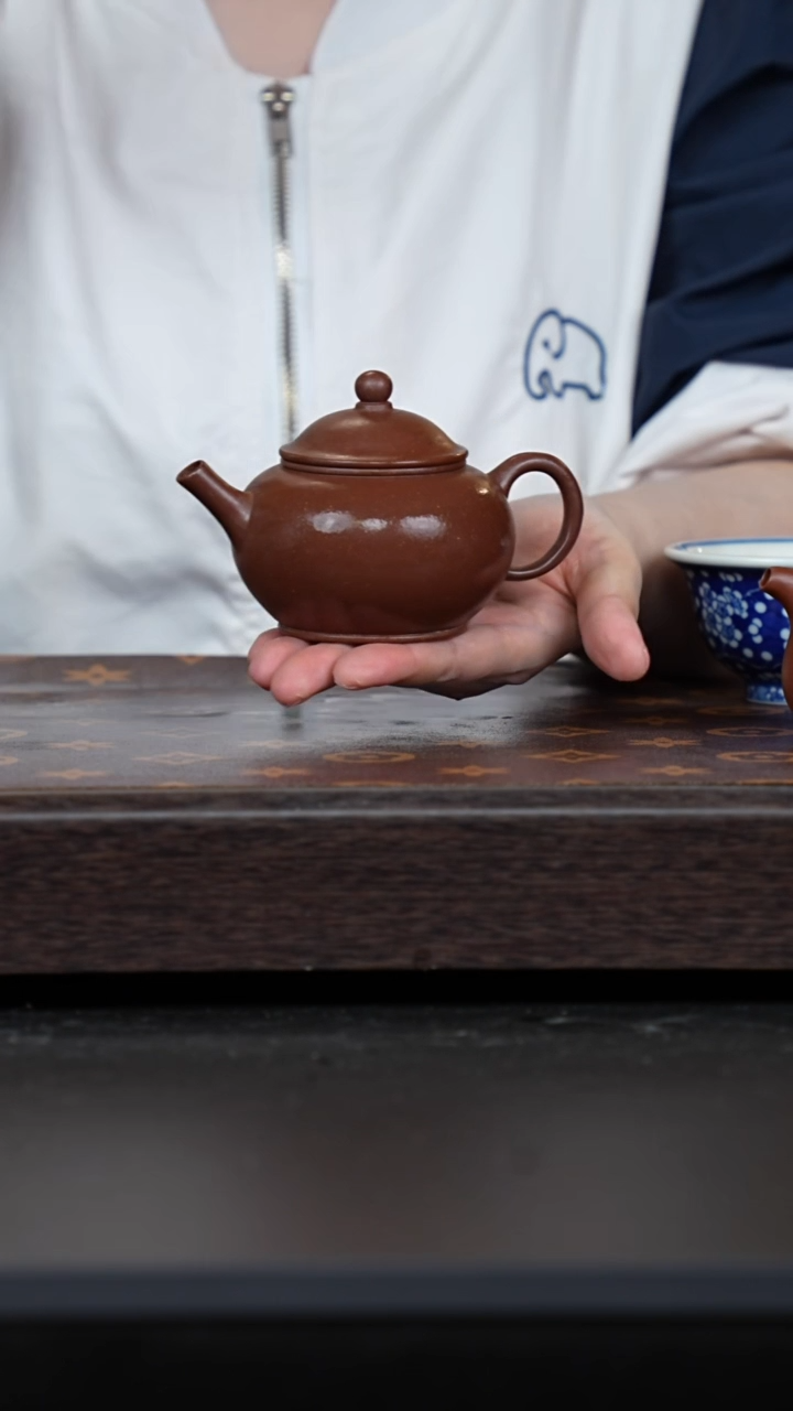 茶壶紫砂老紫泥古莲子