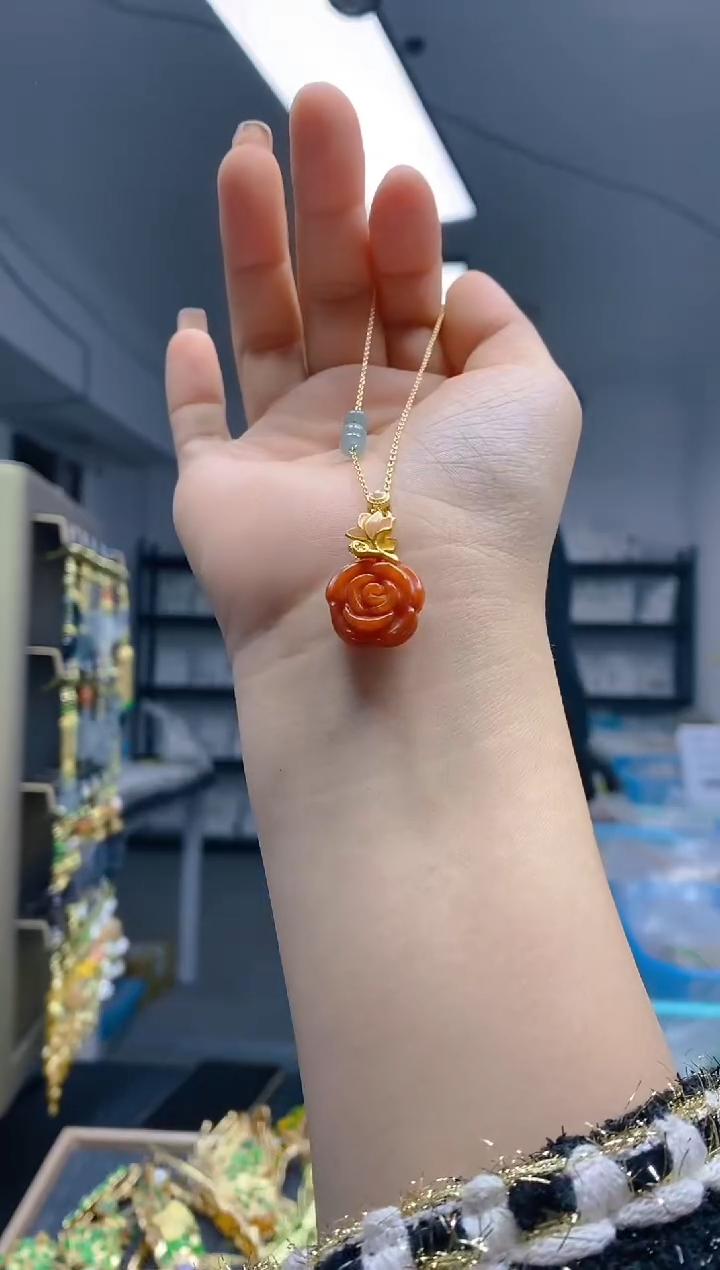 【闪购商品】翡翠耳饰合金072翡翠锁骨链