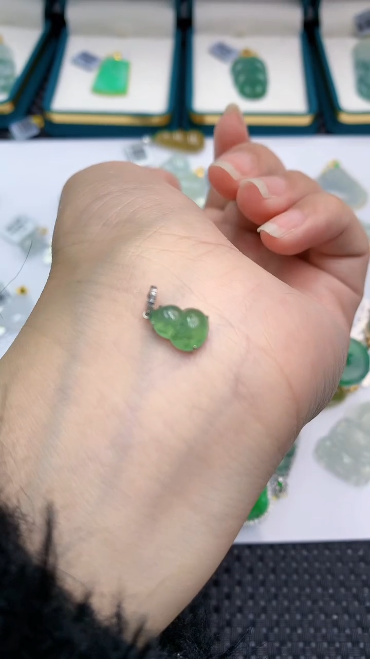 【闪购商品】翡翠颈饰18K金镶嵌            8