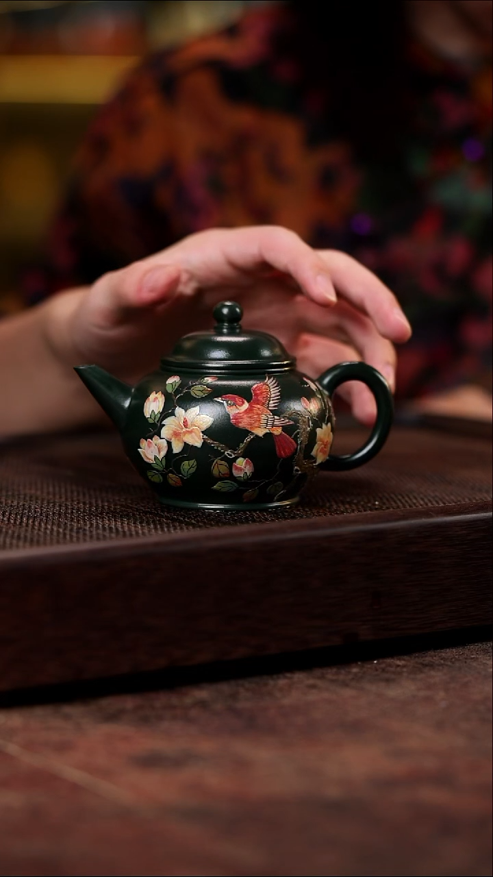 花鸟水平 绿泥柴烧