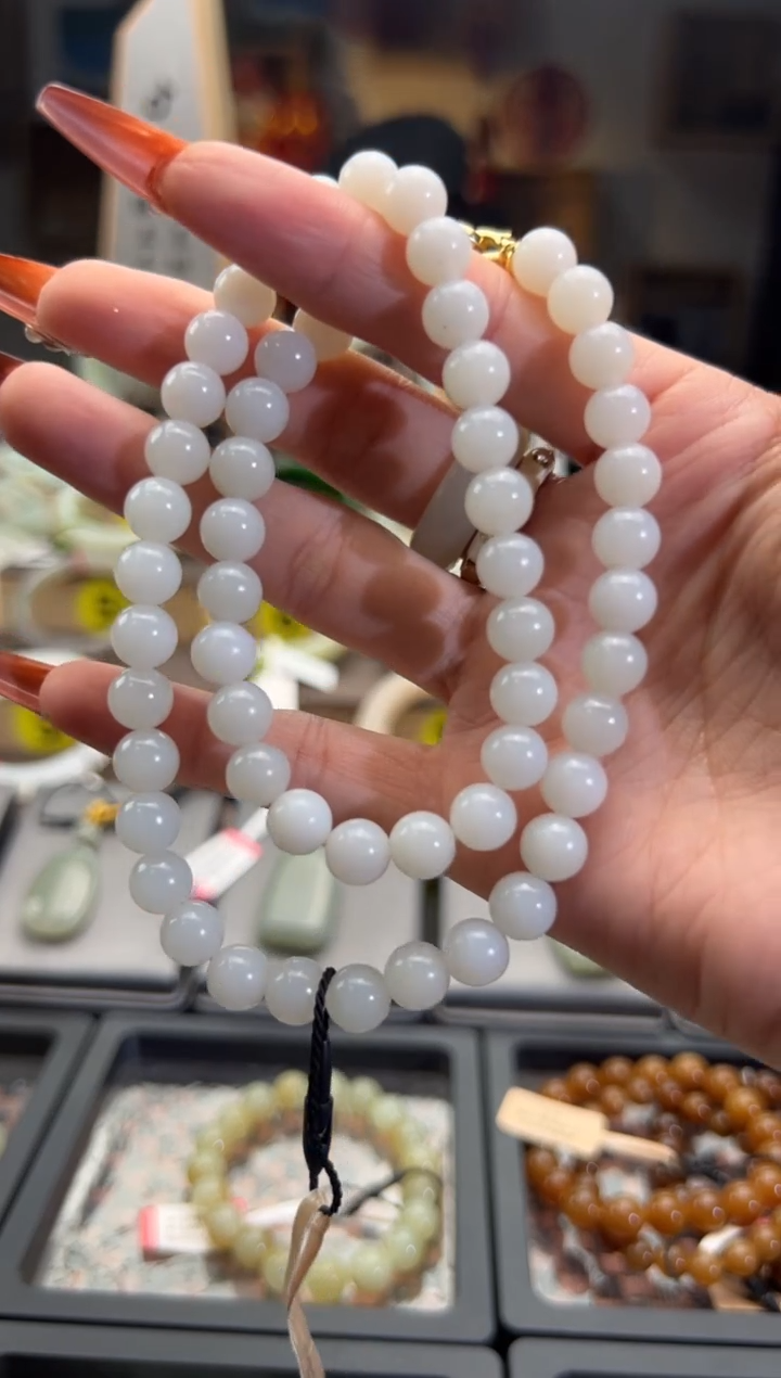 【闪购商品】和田玉项链未镶嵌且末料米达妈妈链