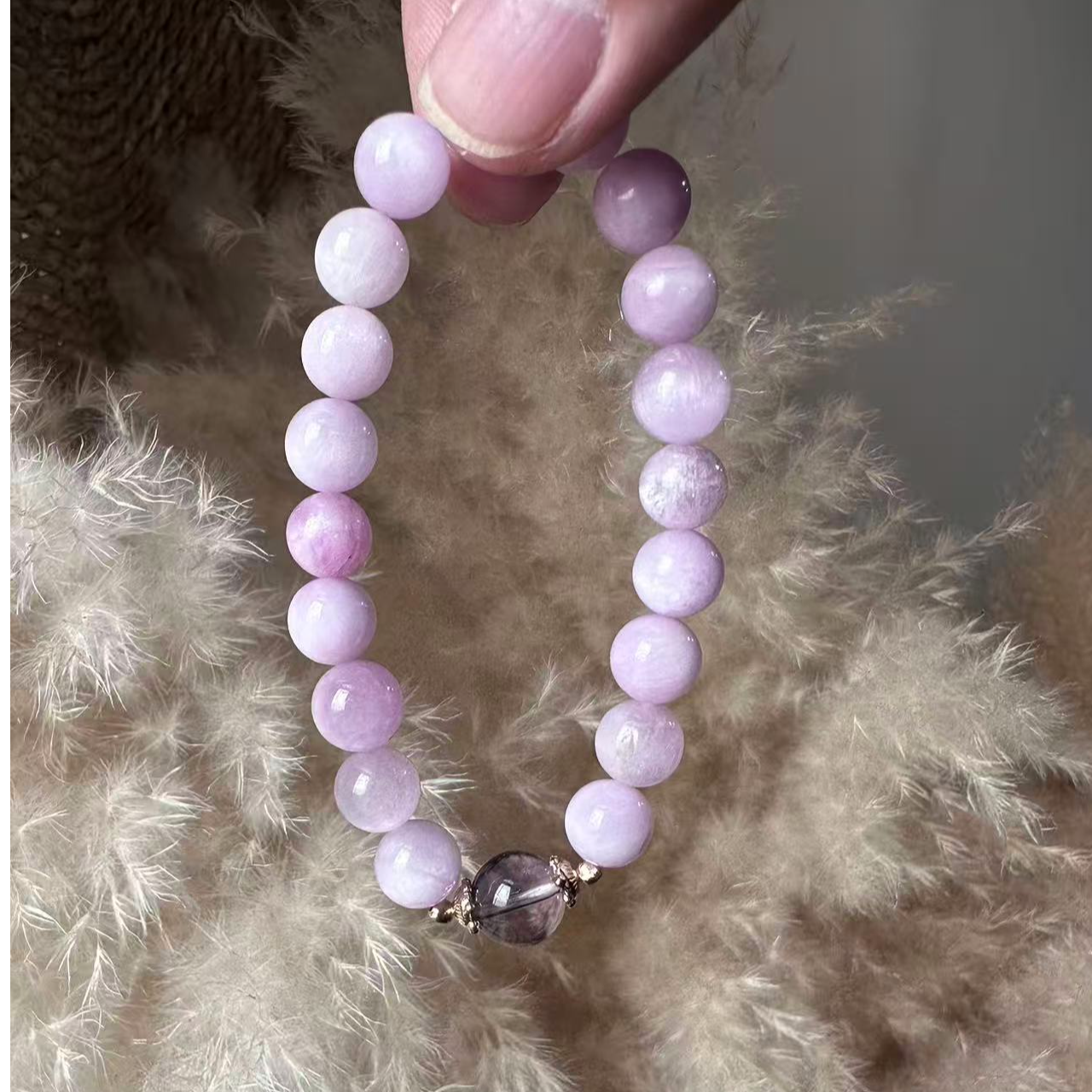【云烟抚梦】天然紫锂辉紫黄晶手串设计款 多样性手串