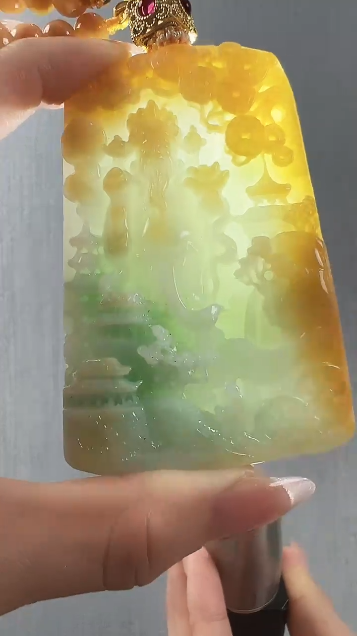 颈饰未镶嵌翡翠财神