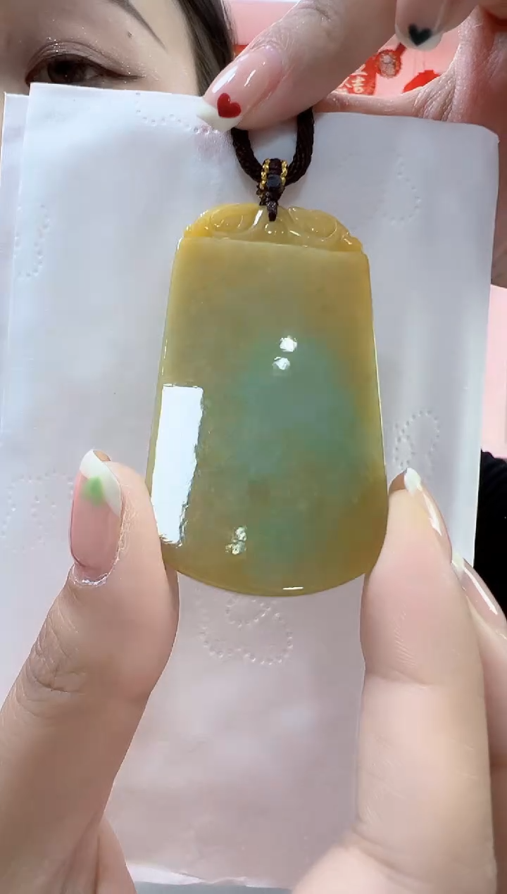 【闪购商品】翡翠颈饰未镶嵌孤品无事牌高60宽34厚5