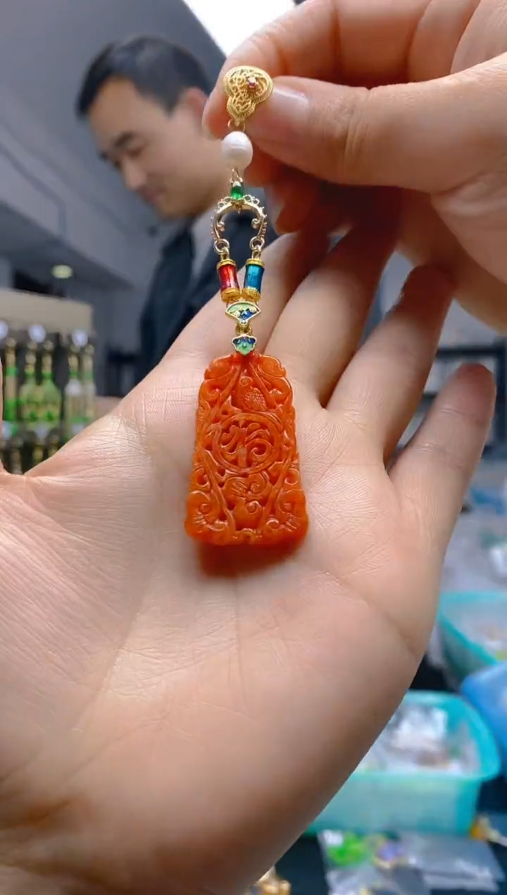 【闪购商品】翡翠耳饰合金0389翡翠压襟