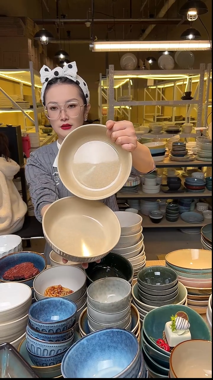 瓷1外贸尾货窑变釉下彩默认微瑕