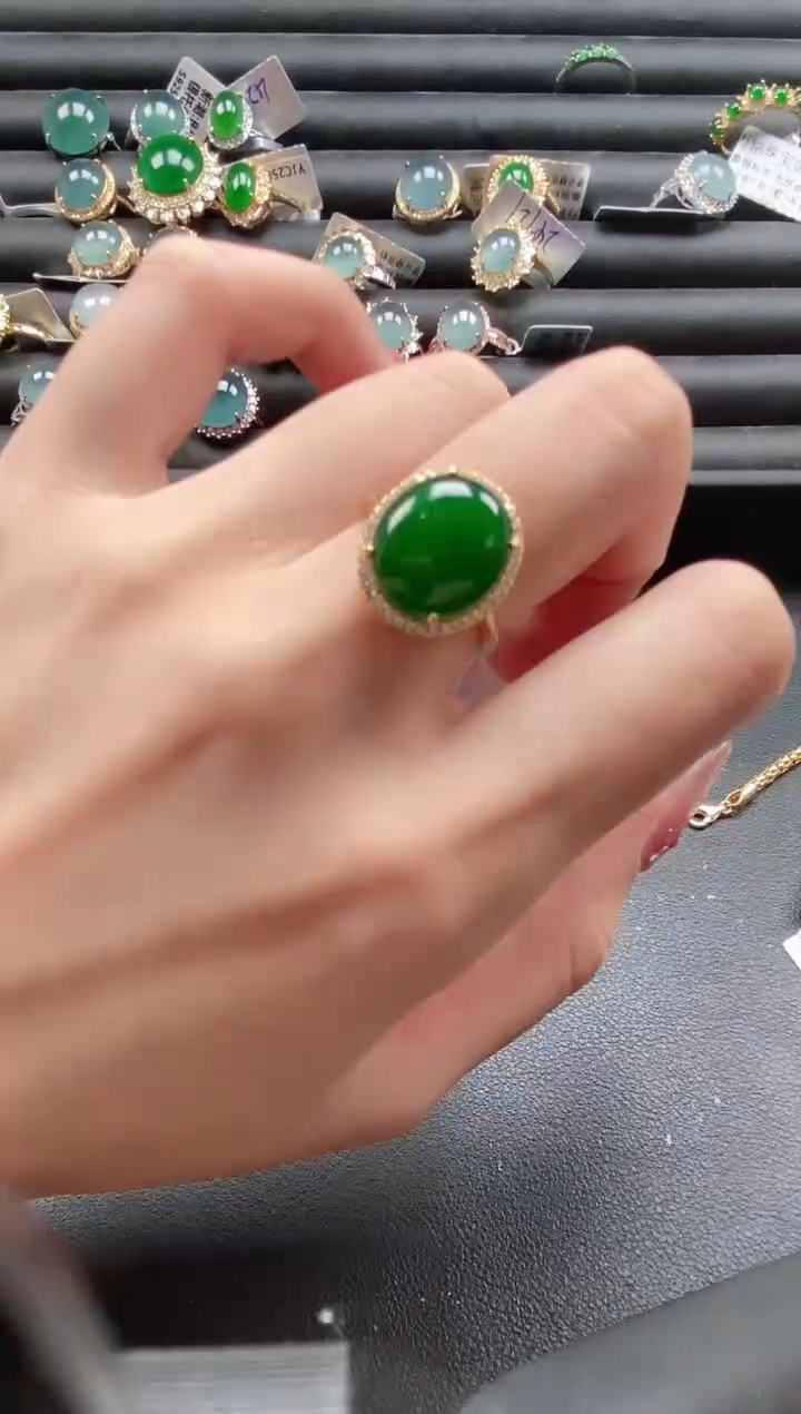 【闪购商品】翡翠戒指银S925镶嵌1111