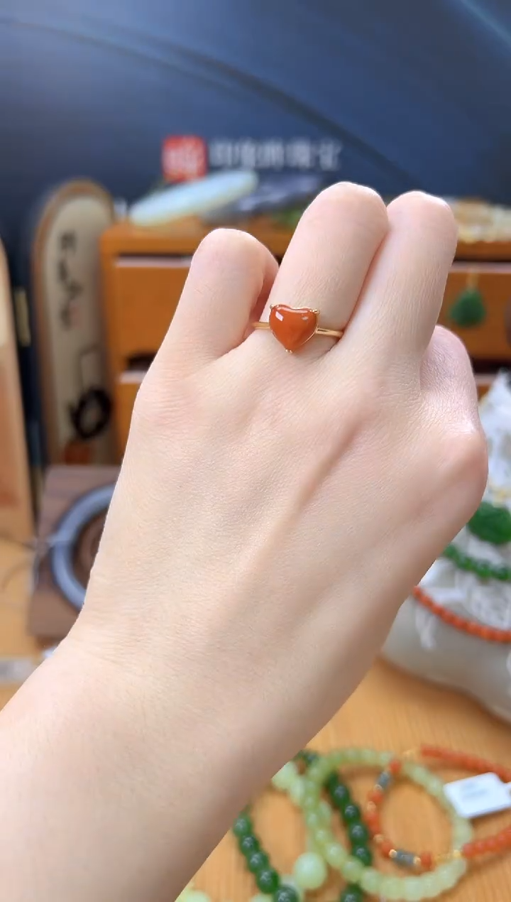未镶嵌南红玛瑙戒指多样性拍一发一