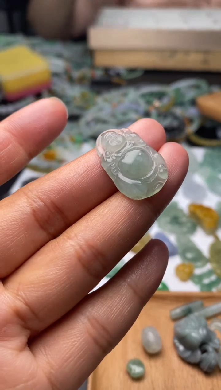 定制翡翠未镶嵌毛货翡翠~