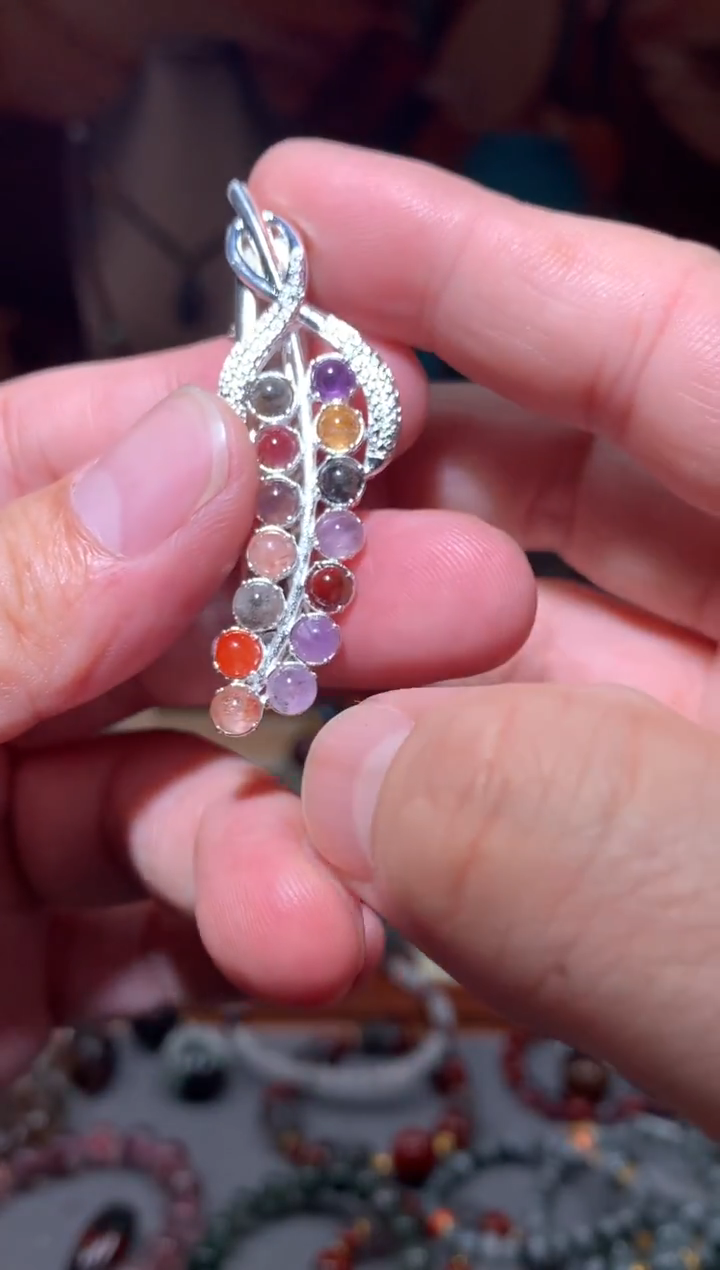 未镶嵌珠宝半成品水晶极光叶子 发卡