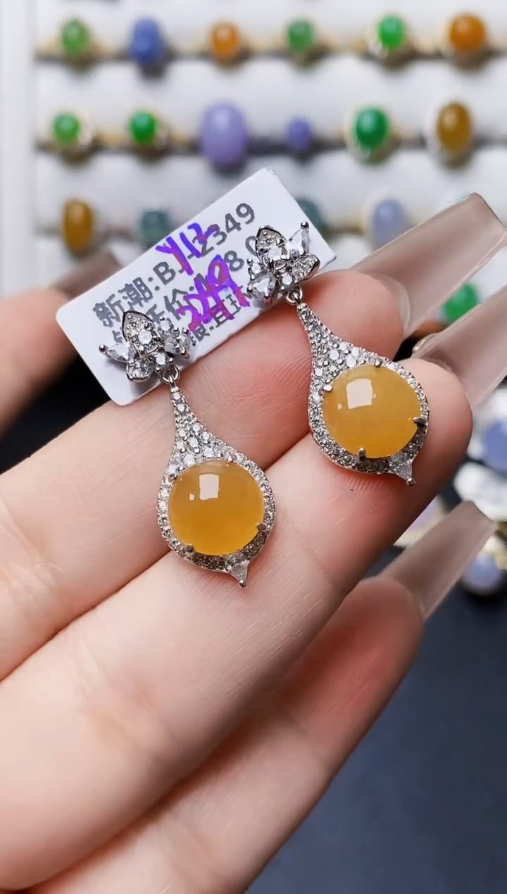 银S925镶嵌戒指翡翠0566