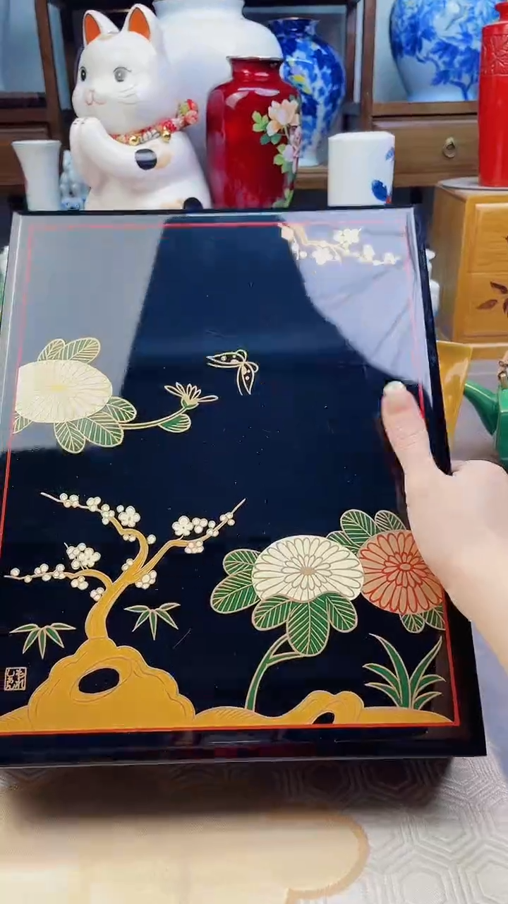 【闪购商品】盘日产大漆收纳盒（运输痕迹）