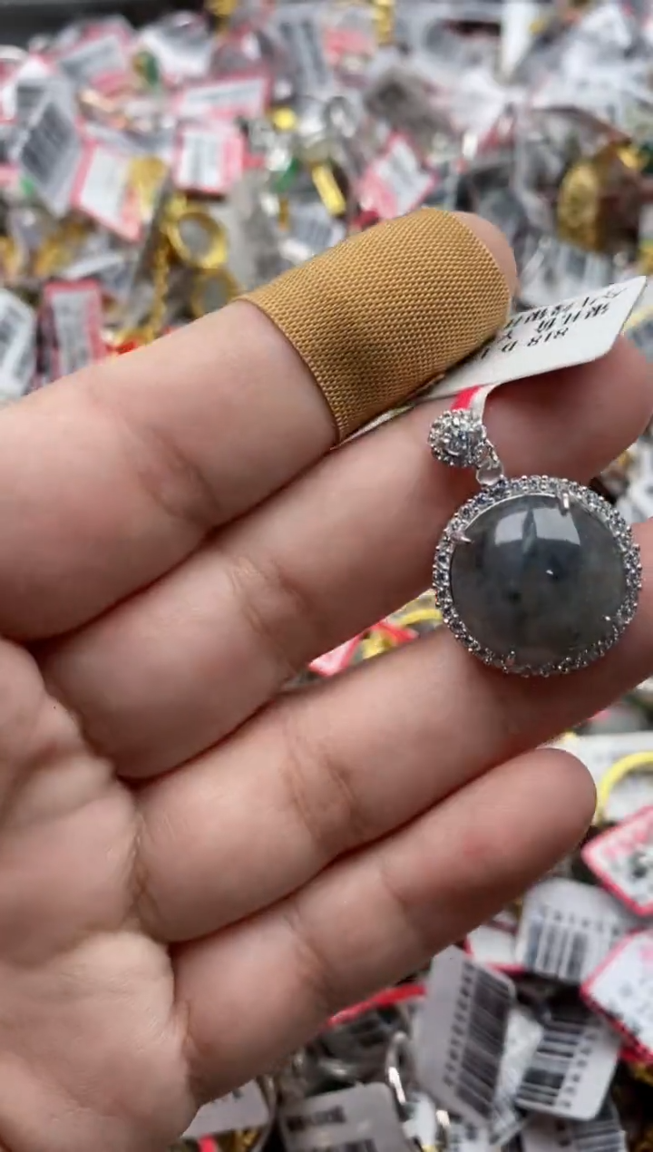 【闪购商品】翡翠戒指银S925镶嵌2222--5