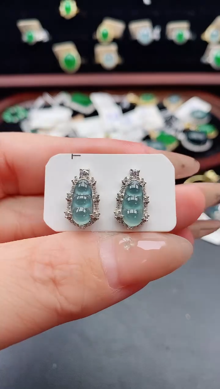 银S925镶嵌戒指翡翠1