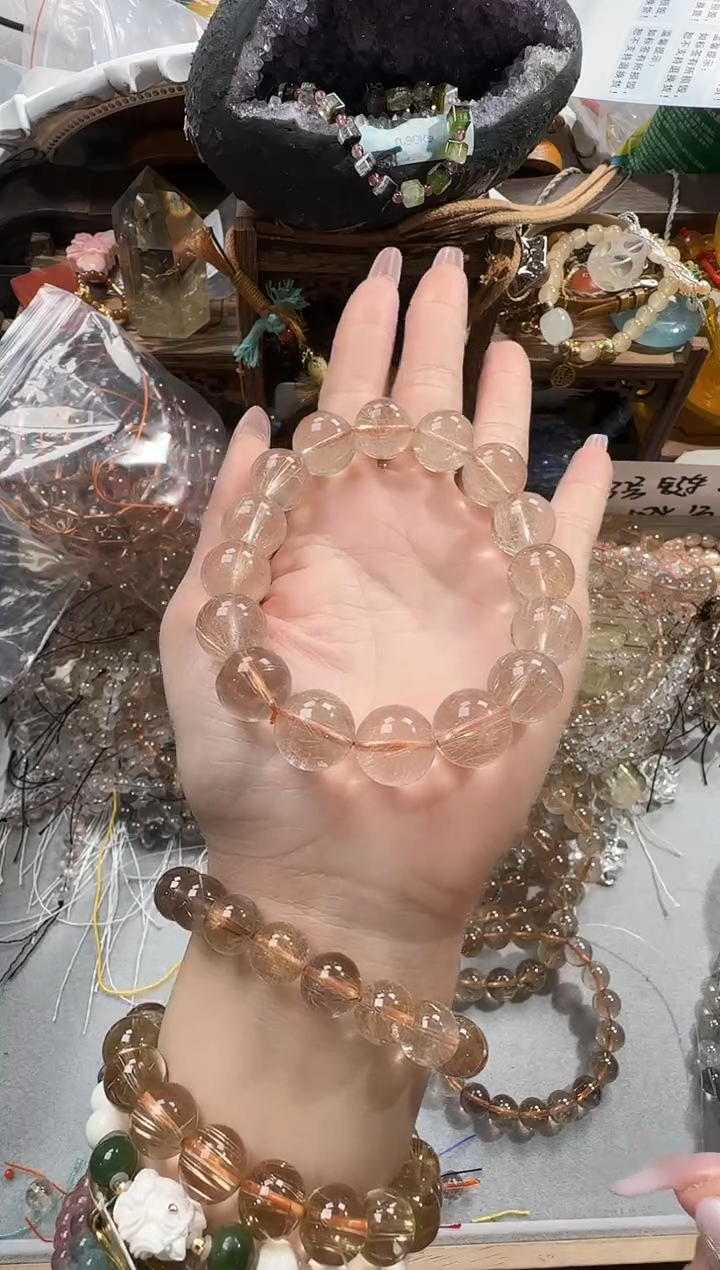 未镶嵌手链发晶柿***?拍4单