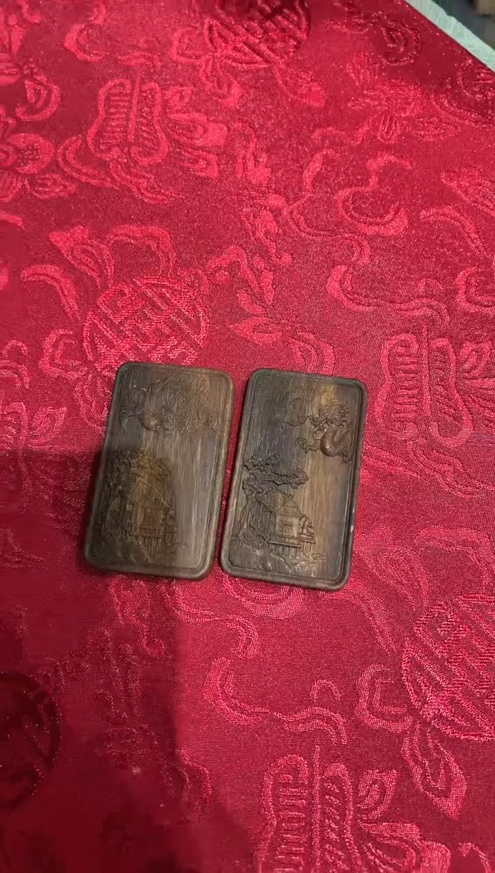 【闪购商品】沉香摆件27 富森红土对牌 正德高级精美精品