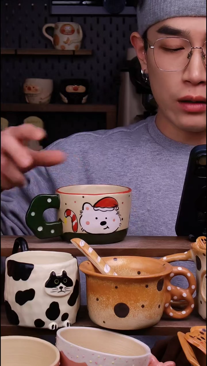 杯子陶景德镇可爱设计师款陶瓷