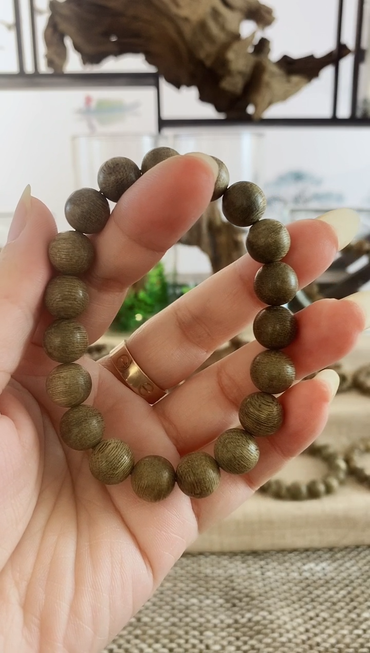 手串沉香正区百年老东马11+MM单圈