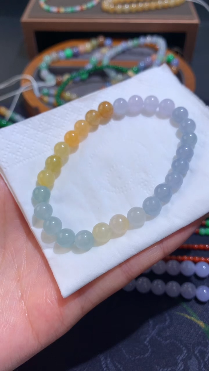 【闪购商品】翡翠散珠冰粉马卡龙色系