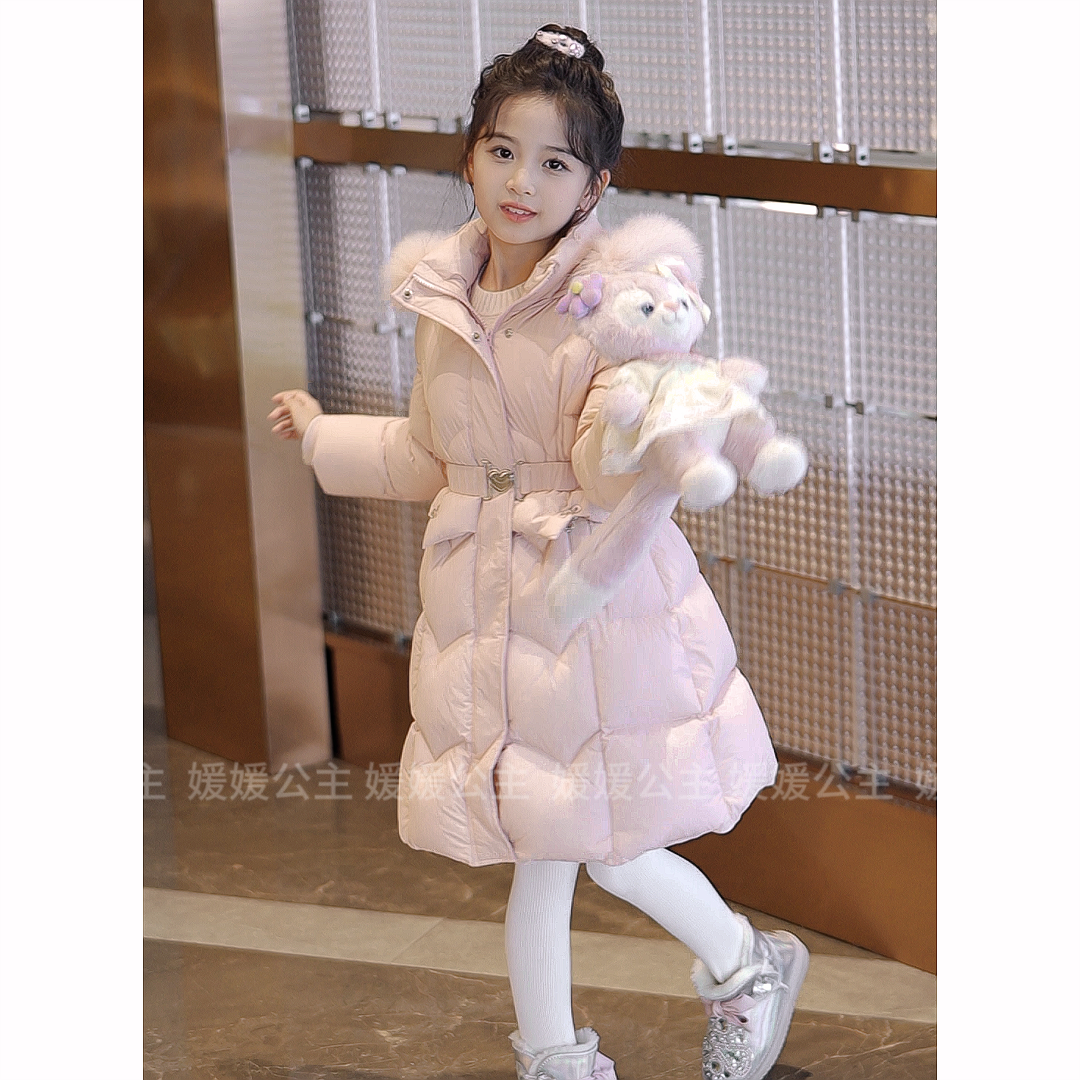 冬女童新国标85白鸭绒重工加厚羽绒服15415A374