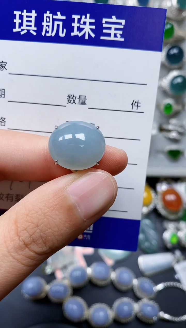 【闪购商品】翡翠戒指银S925镶嵌0101