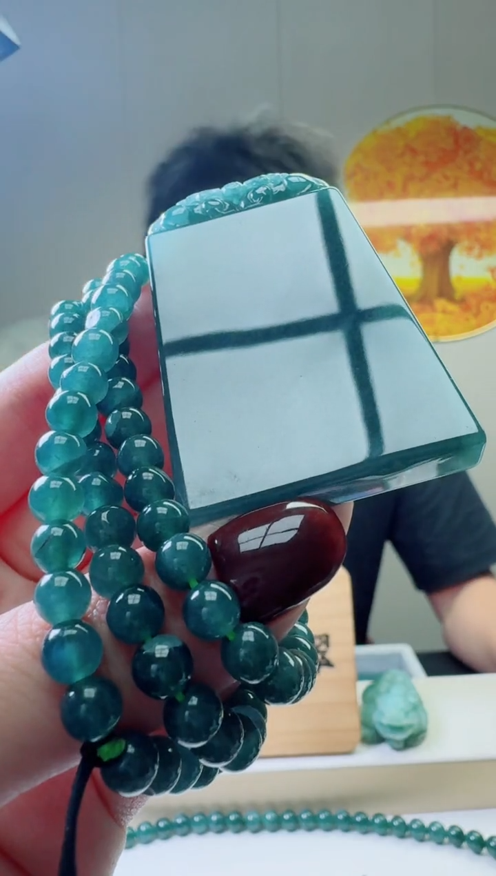 颈饰未镶嵌翡翠天然A货翡翠  多样性随机发其一       