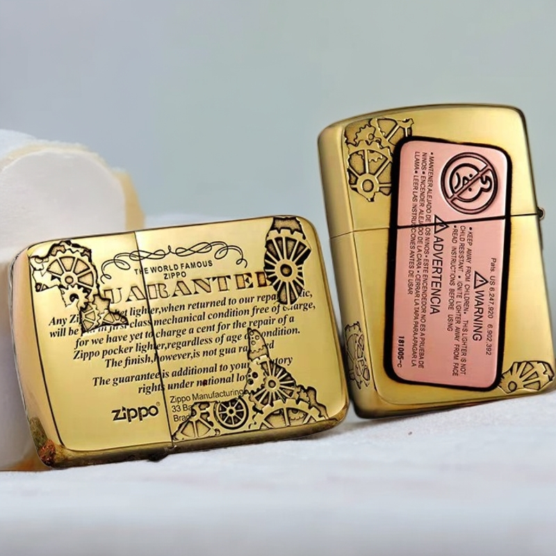 zippo打火机正品黄铜复刻1941B说明书紫铜背贴男士防风DY9913D